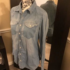 Blue button down